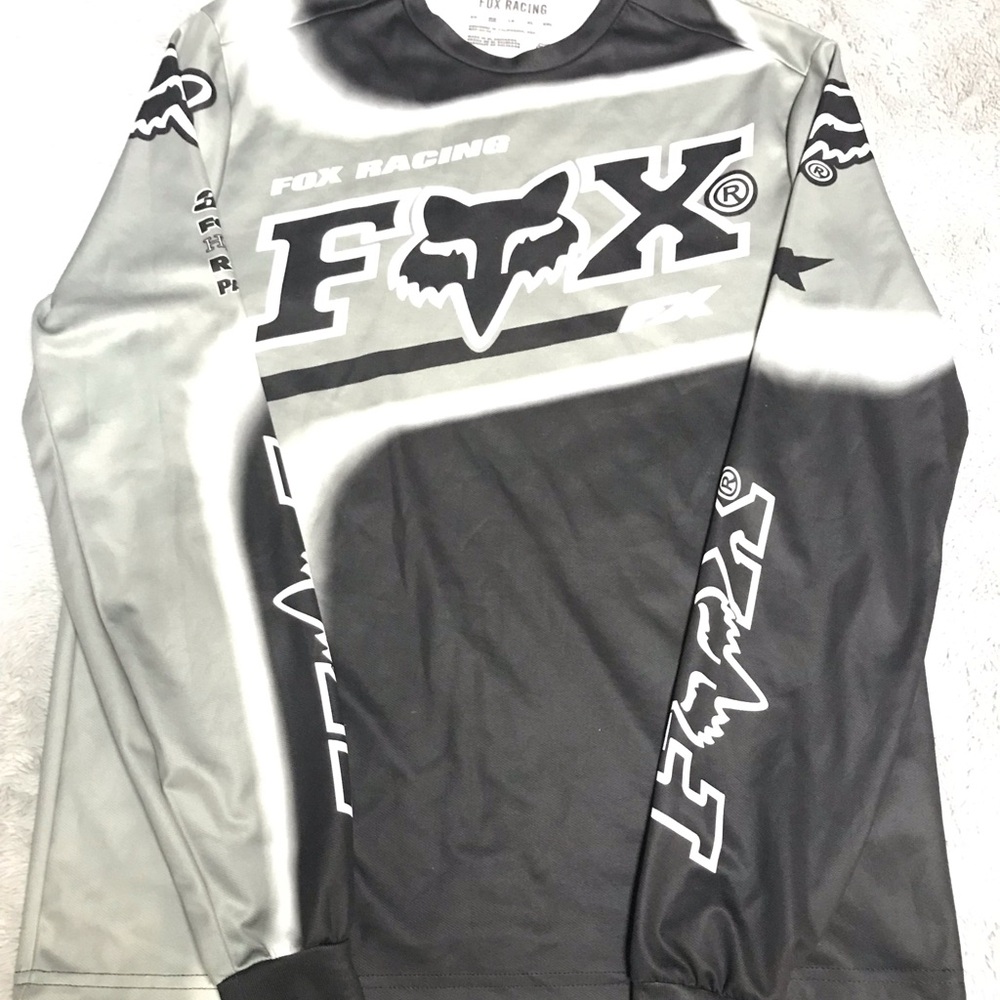 Fox Racing Men’s Long Sleeve Logo Tee - Black & Gray